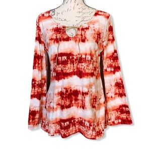 Bobbie Brooks Bell Sleeve Tie-Dye Top